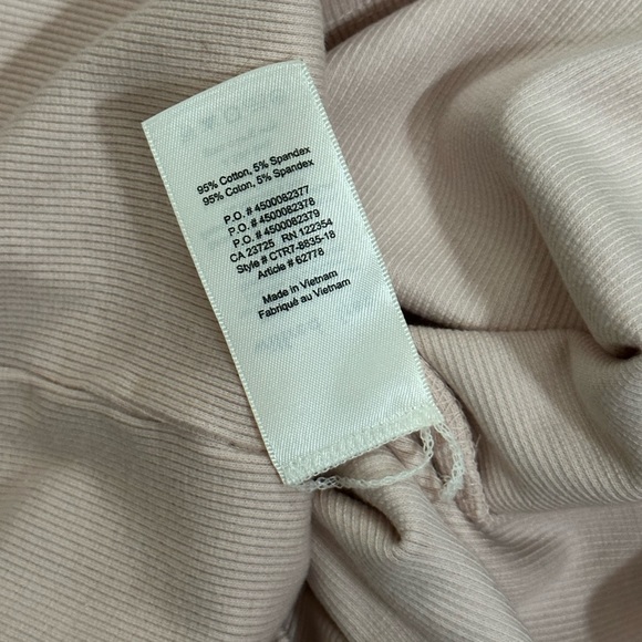 Wilfred Free Aritzia - Yumi Mini Ribbed Short Sleeve Dress - Size XS Blush pink - Picture 4 of 6